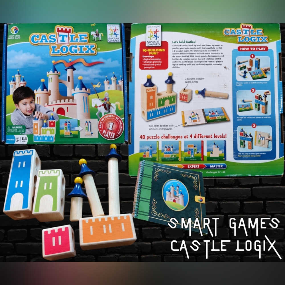 Smart Games Castle Logix Wooden Logic Puzzle Game Preschool Homeschool